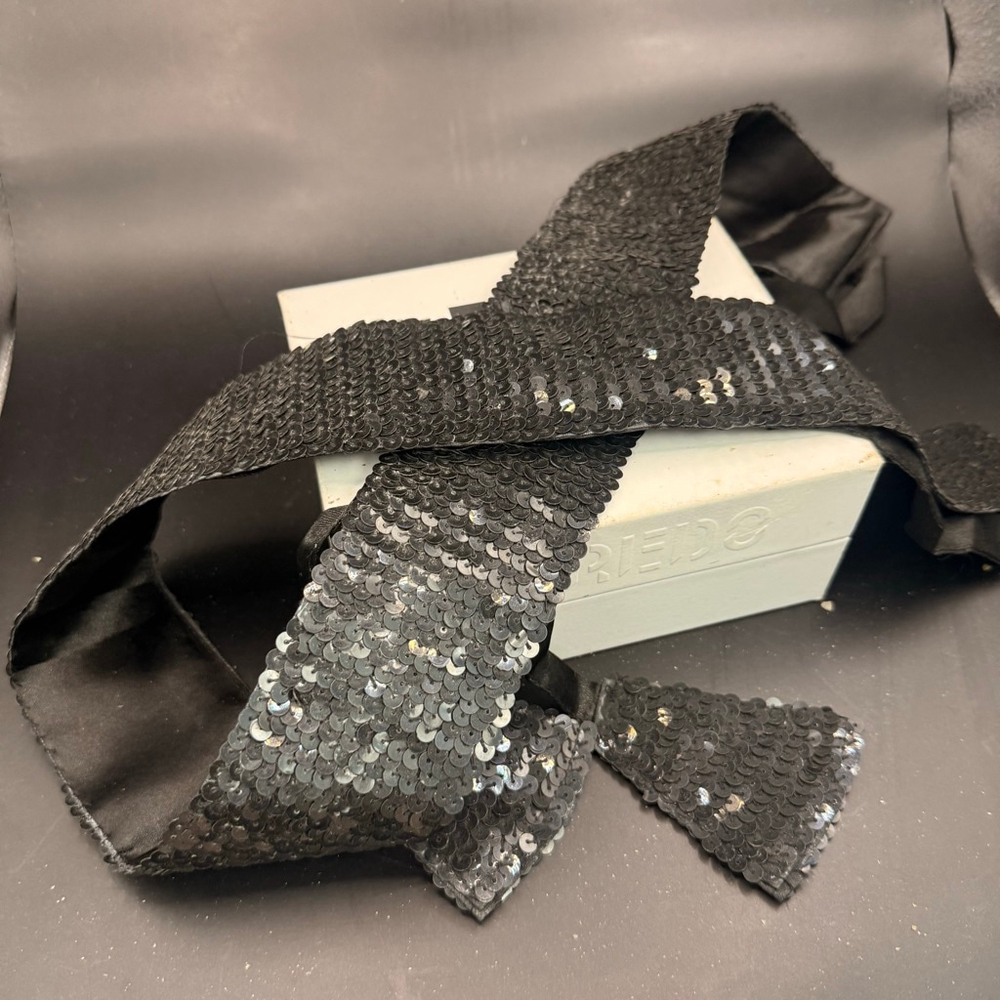 Women's Unbranded Black Sequin Belt One Size